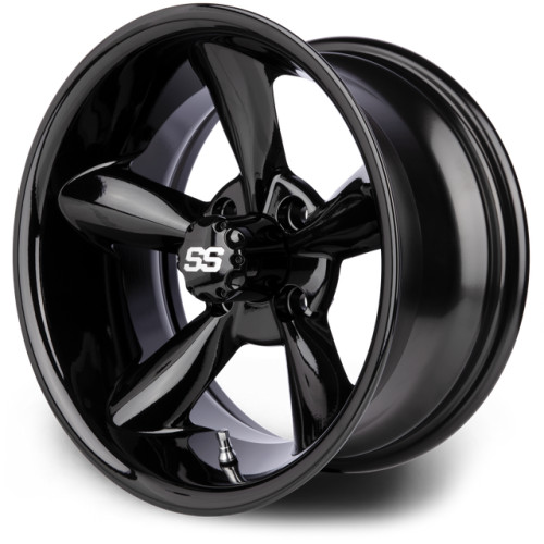 MODZ® God Father Glossy Black 14" Golf Cart Wheel