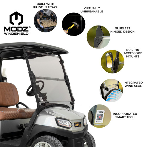 MODZ® Windshield for Club Car Golf Carts