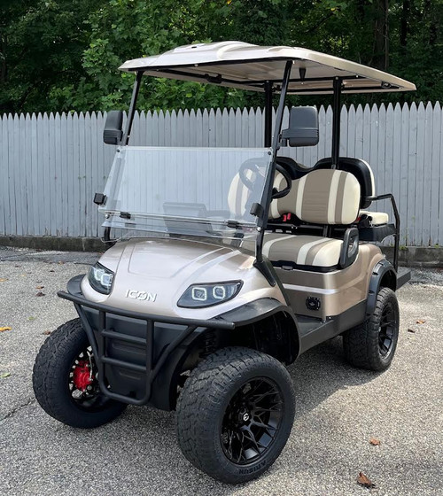 2024 Icon EV i40L Champagne 2 Tone Seats 48 Volt AGM Batteries 4 Passenger Golf Cart Eastern Carts