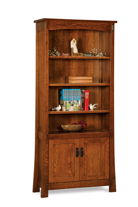 Modesto 4 Shelf, 2 Door Bookshelf