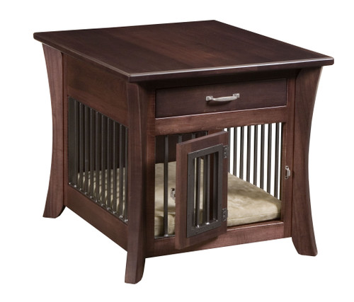 Caledonia End Table with Aluminum Slats