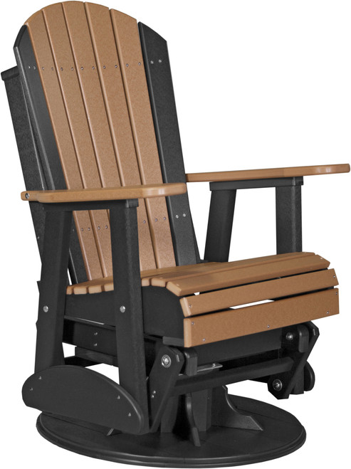 Cedar & Black  Adirondack Glider