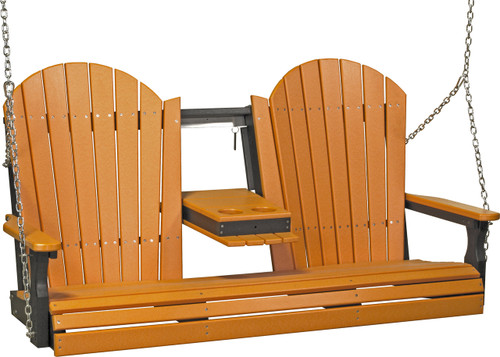 Tangerine & Black 5' Adirondack Swing