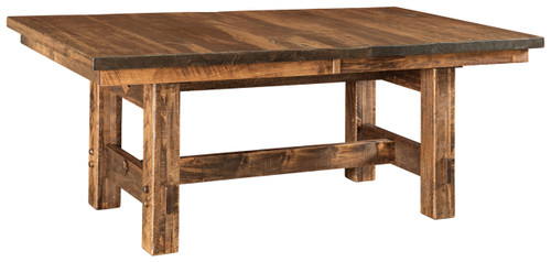 Houston Trestle Table - shown in Rough Sawn Brown Maple with FC42000 Almond