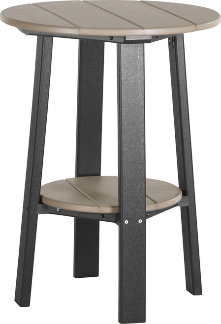 Weatherwood & Black 28" Deluxe End Table