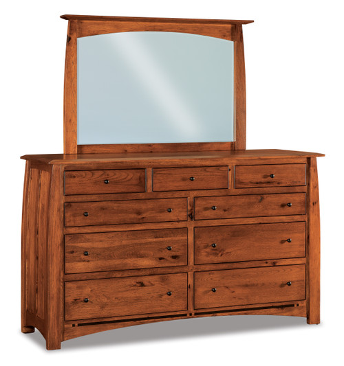 Boulder Creek 9 Drawer Dresser with Beveled Mirror
