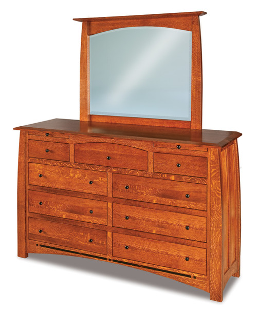 Boulder Creek 9 Drawer Dresser with Jewelry Drawer and Beveled Mirror