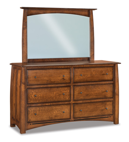 Boulder Creek 6 Drawer Dresser with Beveled Mirror