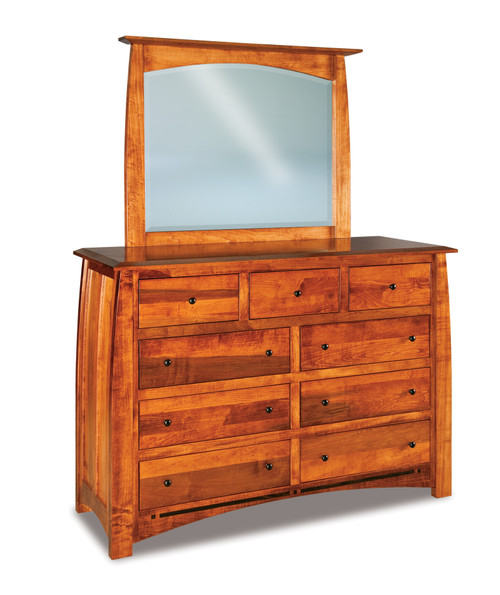 Boulder Creek 9 Drawer Dresser with Beveled Mirror