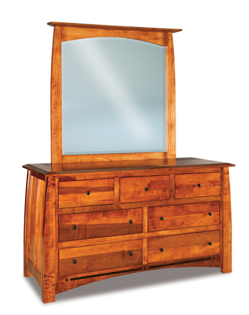 Boulder Creek 7 Drawer Dresser with Beveled Mirror 