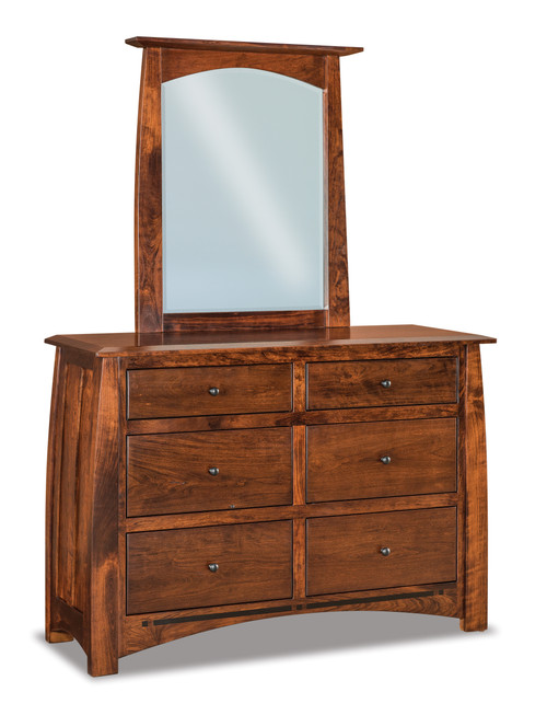 Boulder Creek 6 Drawer Dresser with Beveled Mirror IV