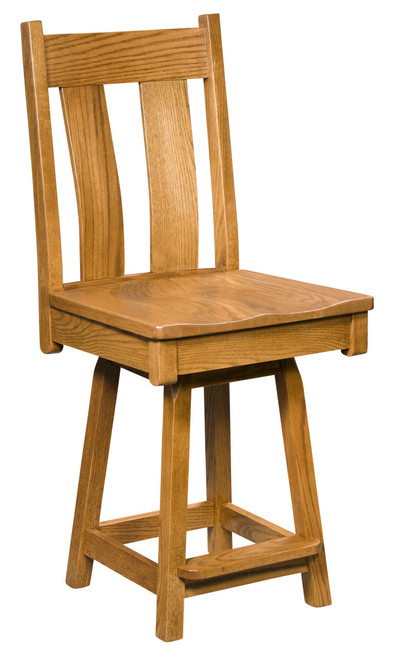 Bostonian Swivel Bar Stool with optional footrest