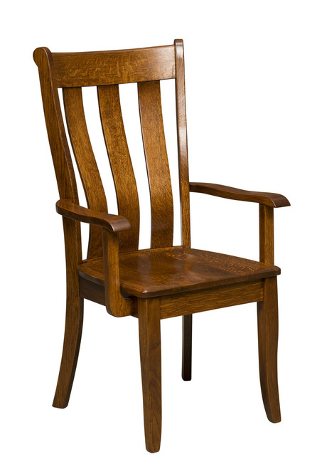 Coronado Arm Chair with Optional Round Over Edge - shown in Quarter Sawn Oak with OCS 113 Michael's Stain