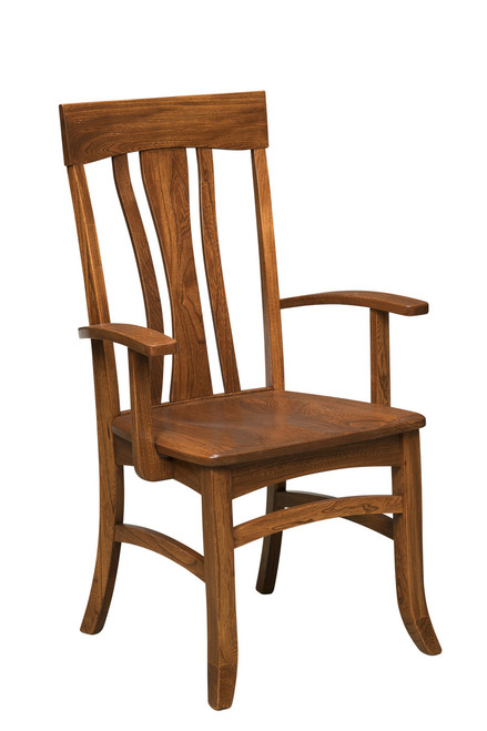 Rainier Arm Chair with Round Over Edge - shown in Elm with OCS 111 Boston Stain 
