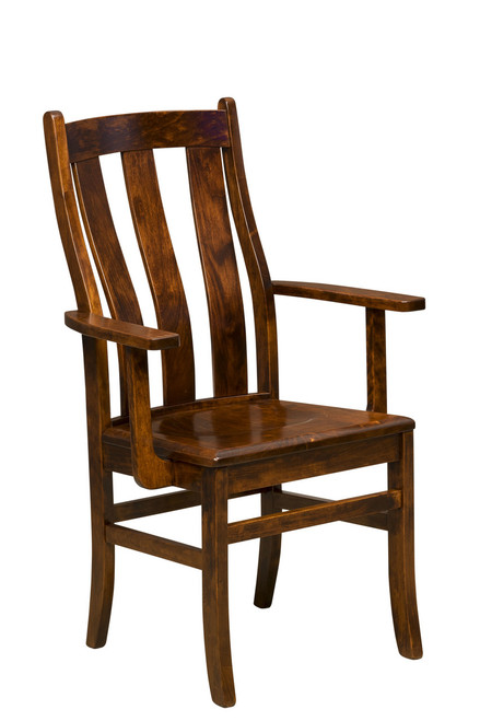 Sahara Arm Chair with optional Round Over Edge - shown in Cherry with OCS 113 Michael's Stain