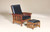 Bow Arm Morris Slat Chair with Bow Arm Morris Slat Footstool