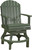 Green Adirondack Swivel Chair Counter Height