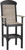 Weatherwood & Black Captain Chair Bar Height