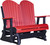 Red & Black 4' Adirondack Glider