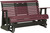 Cherrywood & Black 5' Plain Glider