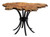 Big Leaf Maple 36" Bar Table shown with Round-A-Bout Base 