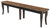 Canterbury Bench - Shown in  Brown Maple with OCS 117 Asbury Stain top and OCS 230 Onyx Stain base