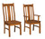 Boulder Creek Side Chair (left) & Boulder Creek Arm Chair (right) - shown in Quarter Sawn Oak with OCS 113 Michael's Stain