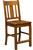 Brookville Stationary Bar Stool with optional footrest - shown in Quarter Sawn Oak with OCS 113 Michael's Stain