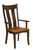 Franco Arm Chair with optional Benton Scoop and Round Over Edge - shown in Brown Maple with OCS 117 Asbury Stain (back and legs) Quarter Sawn Oak in OCS 113 Michael's Stain 