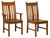 Kingsbury Arm Chair (left) & Kingsbury Side Chair (right) shown in Quarter Sawn Oak with OCS 113 Michael's 