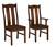 Timber Ridge Side Chair (left) & Timber Ridge Arm Chair (right) - shown in Brown Maple with OCS 117 Asbury Stain
