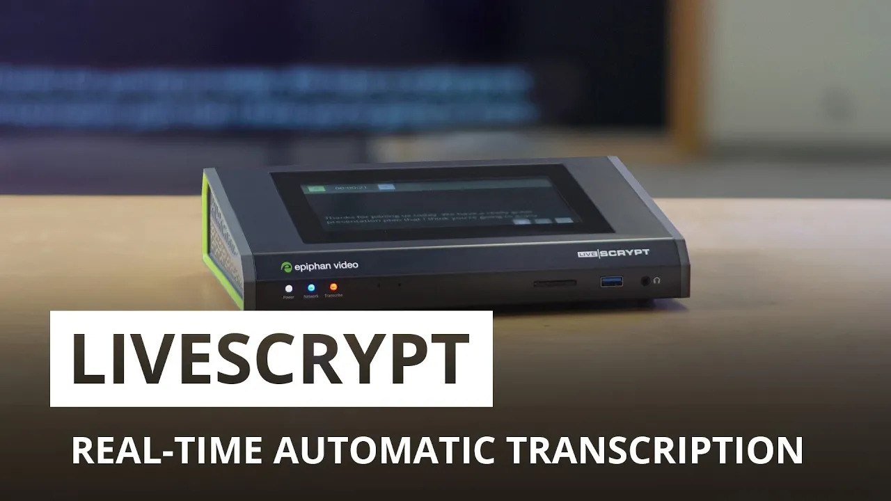 Epiphan LiveScrypt Automatic Transcription Device - video thumbnail image