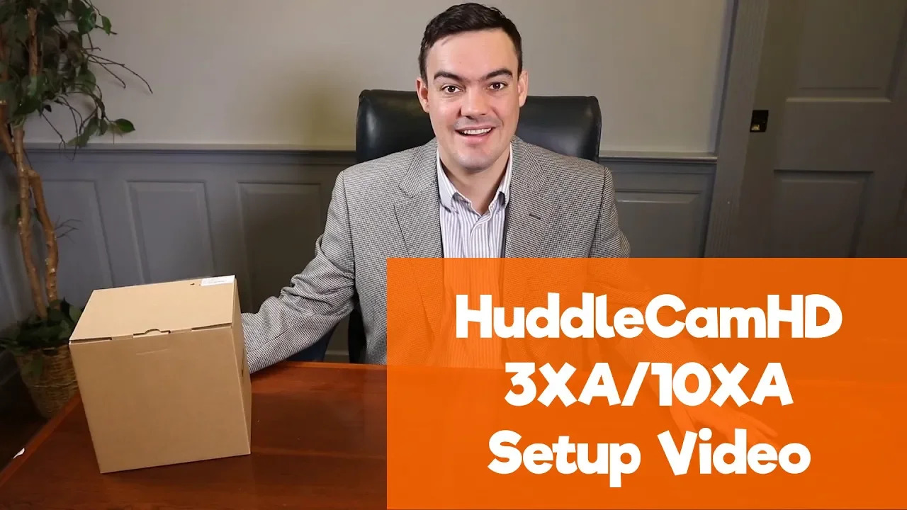 HuddleCamHD 10XA Conference Camera with Built-in Microphone Array (white) - video thumbnail image