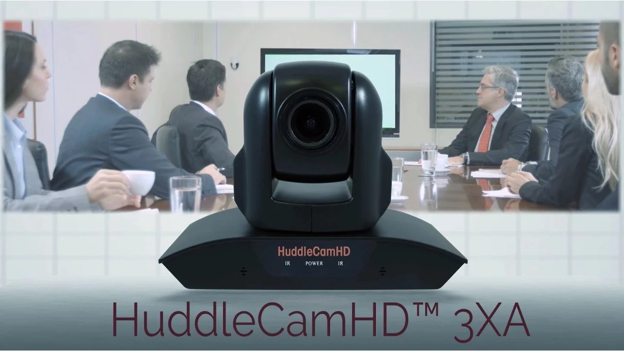 HuddleCamHD 3XA Conference Camera with Built-in Microphone Array (black) - video thumbnail image