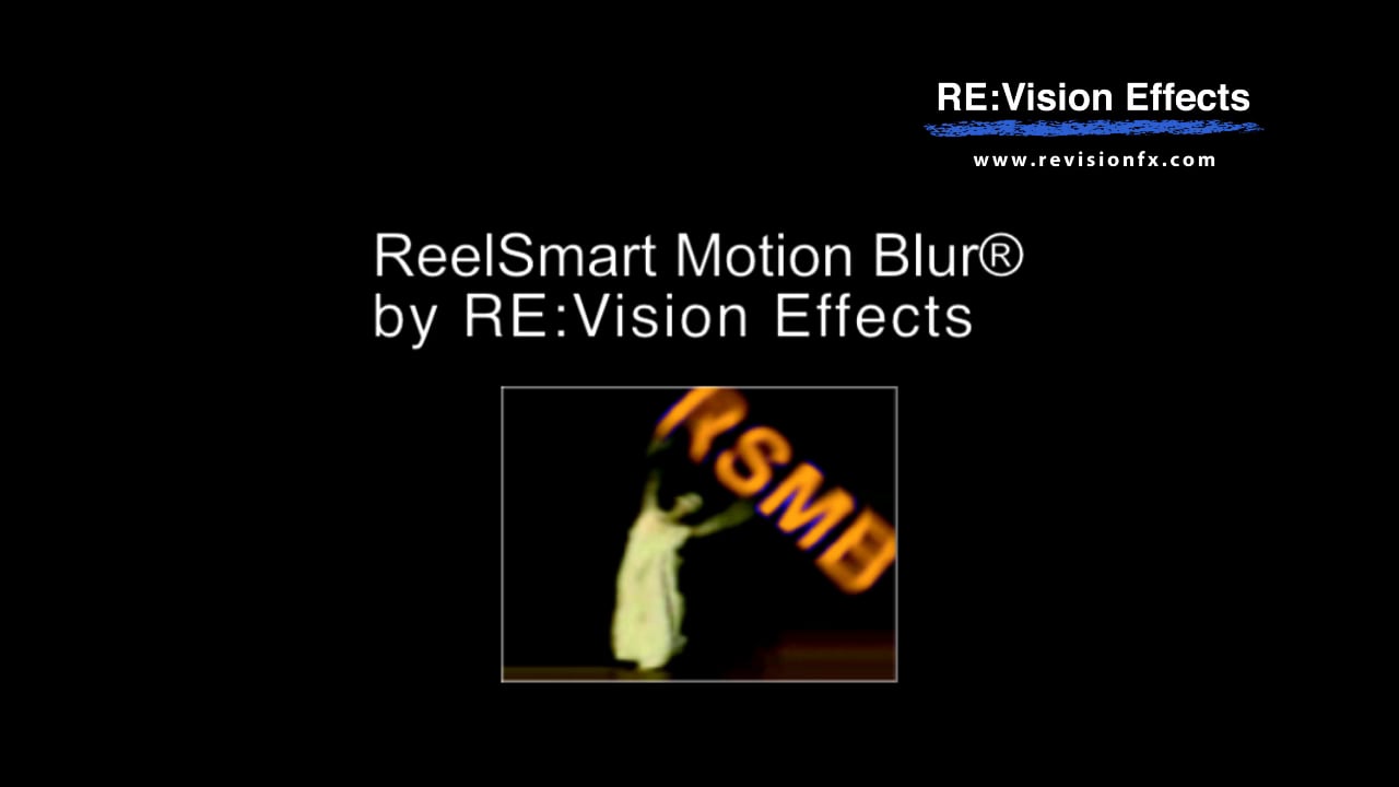 RE:Vision Effects RSMB ReelSmart Motion Blur - Upgrade (any regular version to Pro v6) - video thumbnail image