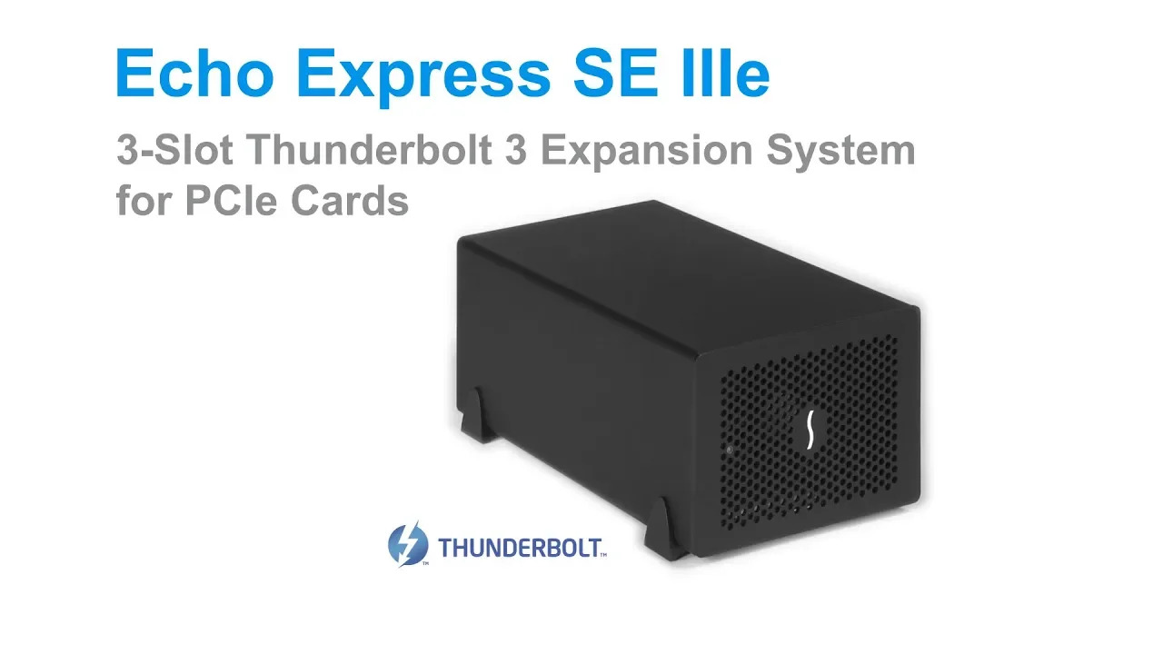 Sonnet Echo Express SE IIIe Thunderbolt 3 Edition - 3-Slot PCIe Card Expansion System - video thumbnail image