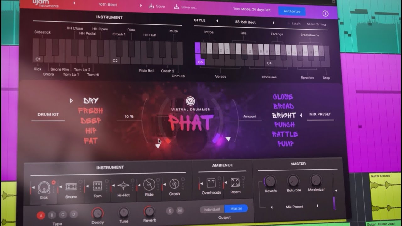 UJAM PHAT 2 (Virtual Drummer series) - video thumbnail image
