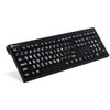 Product image one of NERO Slim Line Series - LargePrint White on Black - PC US Keyboard (includes Logic Light)