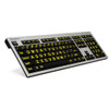 Product image one of Slim Line Series - LargePrint Yellow on Black - PC US Keyboard (includes Logic Light)