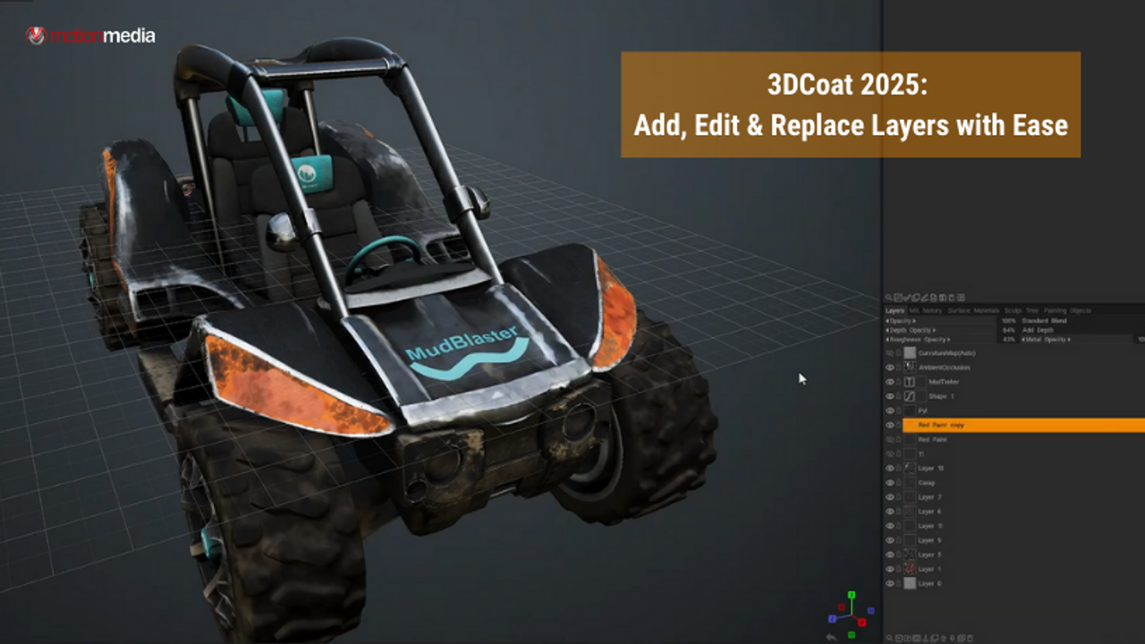 3DCoat 2025 Update: Text & Shape Layers for Better UI