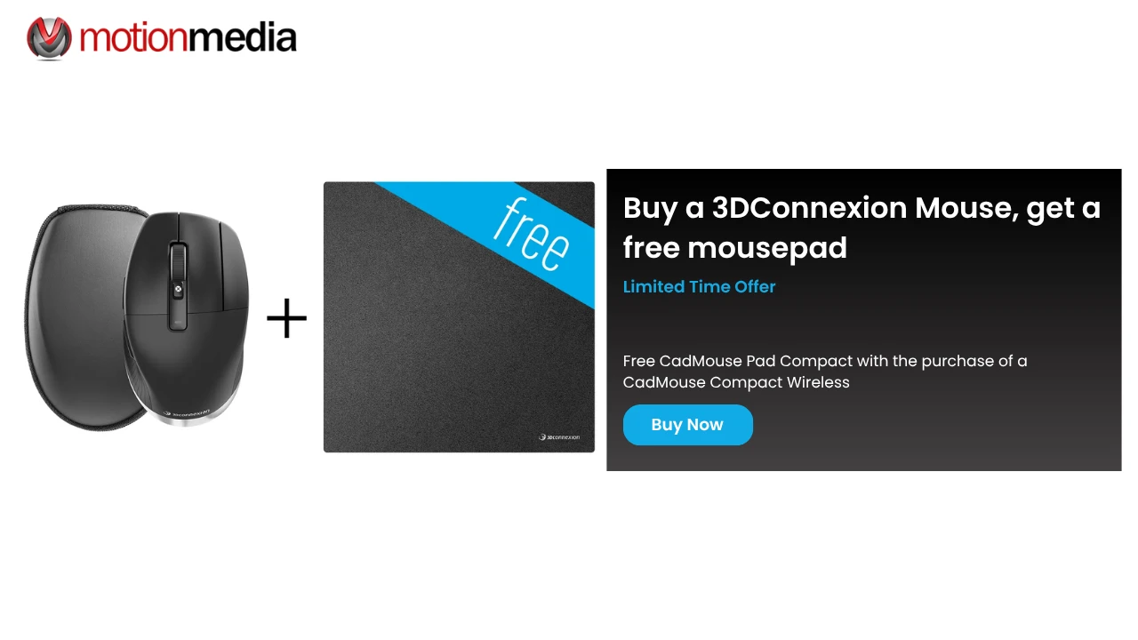 Upgrade Your CAD Workflow with 3Dconnexion CadMouse with Free Mousepad