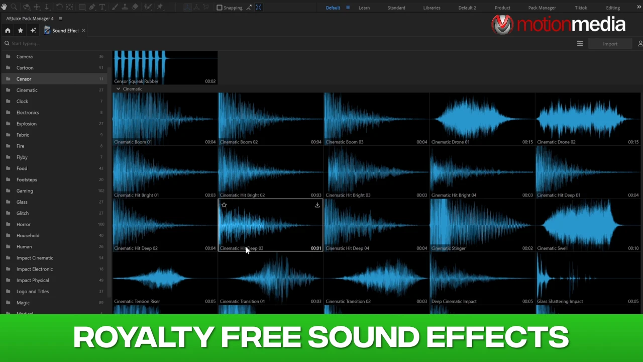 Motion Media Freebie Finds: AEJuice Free Sound Effects Pack