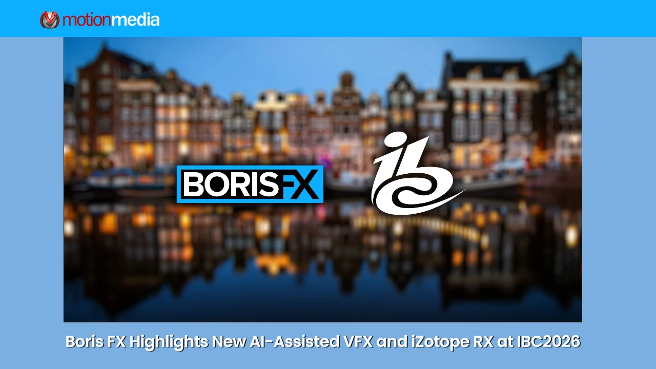Boris FX at IBC2026: AI-Assisted VFX, iZotope RX 12, and VEGAS Pro 2026