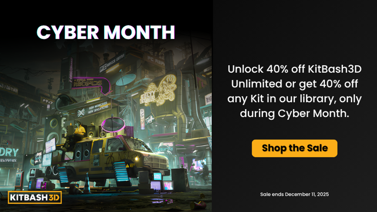 Unlock 40% Off KitBash3D: Build Your Dream Worlds for Less This Black Friday
