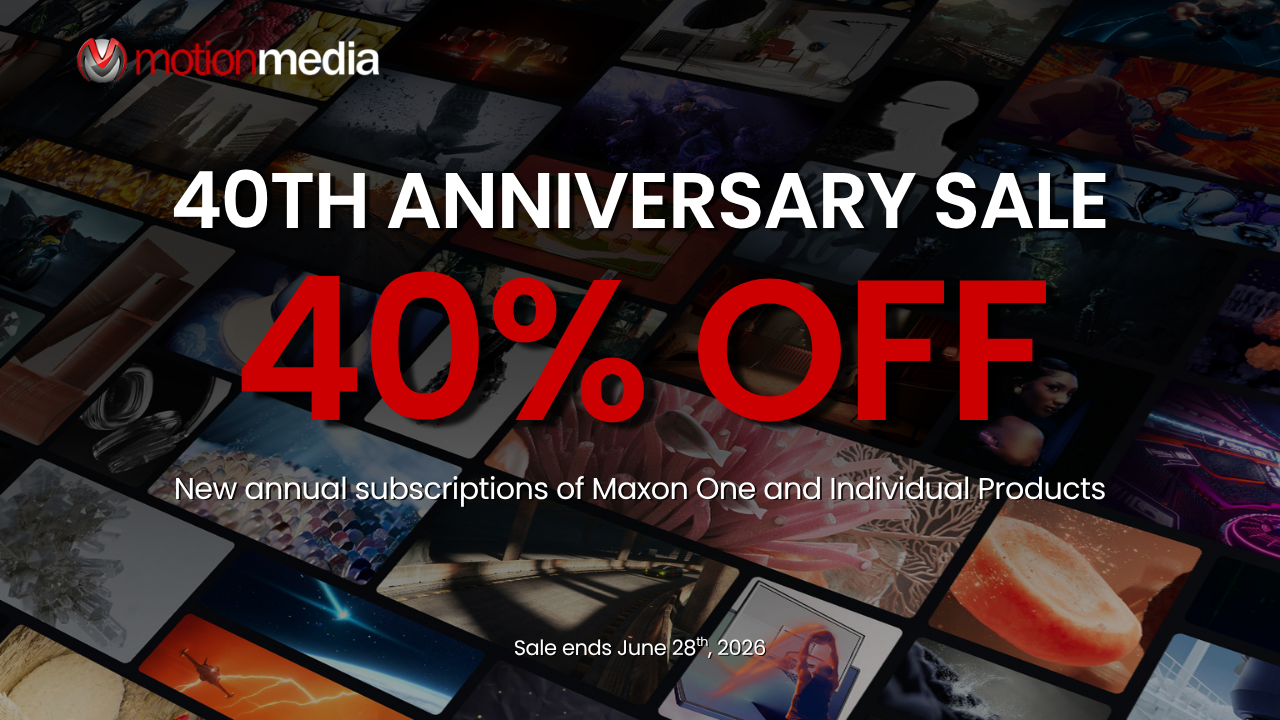 Maxon's 40th Anniversary Sale Is Here: Save 40% on New Annual Subscriptions