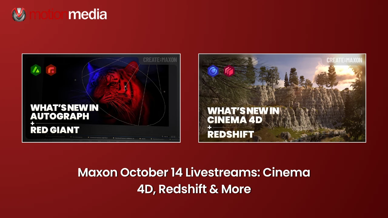 Maxon October 14 Livestreams: Cinema 4D, Redshift & More