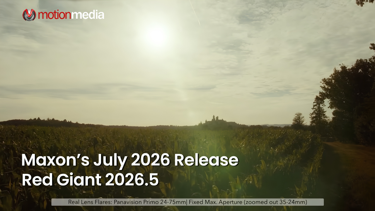 Red Giant 2026.5: New Real Lens Flares Features, Trapcode Updates, and More