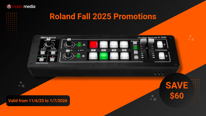 Roland V-1HD Sale: Save $60 on the Compact HD Video Switcher for Creators and Professionals