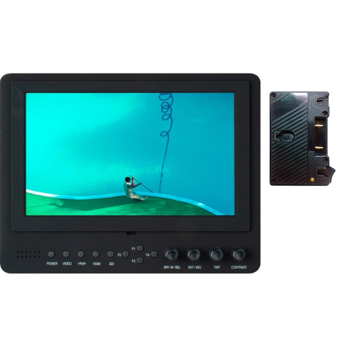 Product image one of Delvcam Advanced Function 7-Inch 3G-SDI Camera-Top LED Monitor and Anton Bauer Battery Plate