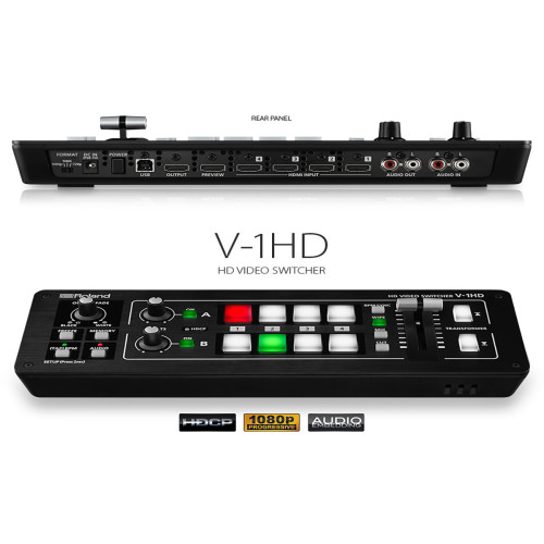 Rolandローランド HD VIDEO SWITCHER V-1HD Roland V-1HD 4-channel HD Video Switcher | Sweetwater